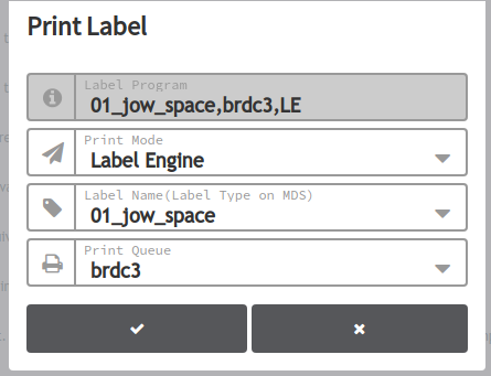 PW Print Label