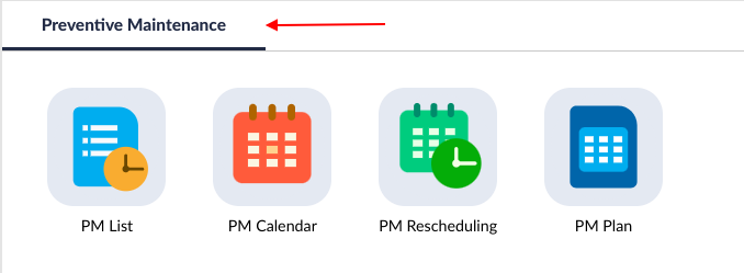 PM Preventive Maintenance Main Page.png