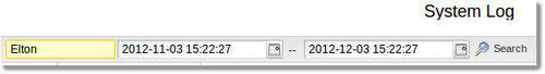system Log - Search