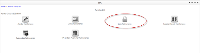 Function List - SPC Lock Maintenance