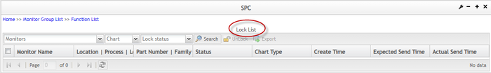 Lock Maintenance - Lock List